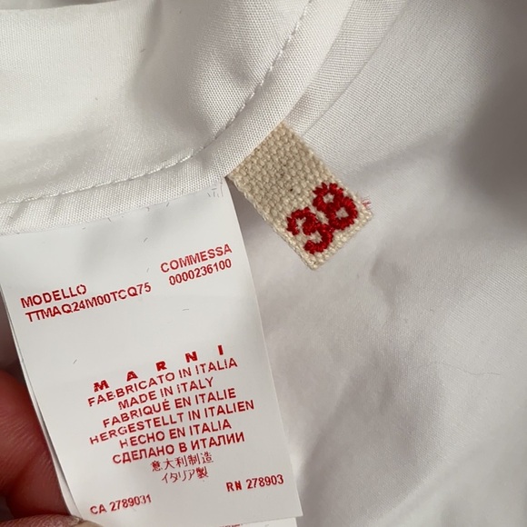 Marni white layered peplum sleeveless top 38 - Picture 8 of 12